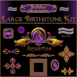 Birthstone Bling!: February/Amethyst LG Birthstone Kit (CU4CU)