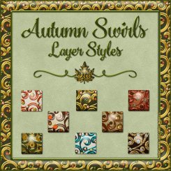 Autumn Swirls PS Layer Styles (CU4CU)