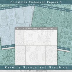 Christmas Embossed Papers 3 (FS/CU4CU)