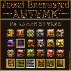 Jewel Encrusted Autumn PS Layer Styles (CU4CU)