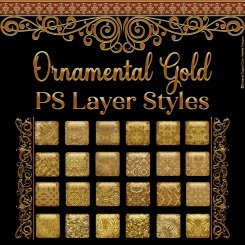 Ornamental Gold PS Layer Styles (CU4CU)
