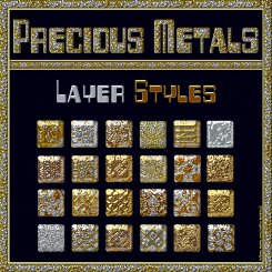 BLING! Precious Metals PS Layer Styles (CU4CU)