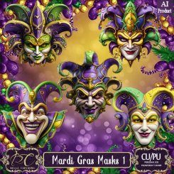 Mardi Gras Masks 1 (TS-CU)