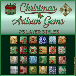 Christmas Artisan Gems PS Layer Styles (CU4CU)