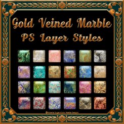 Gold Veined Marble PS Layer Styles (CU4CU)