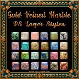 Gold Veined Marble PS Layer Styles (CU4CU)