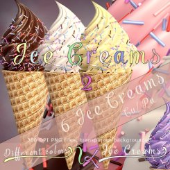Ice Creams 2 clipart (FS/CU)