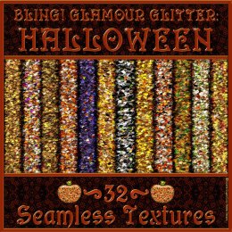BLING! Glamour Halloween Glitter Textures & PS Patterns (CU4CU)