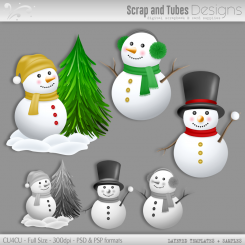 Cute Grayscale Snowman Templates