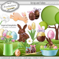 EXCLUSIVE ~ Easter Grayscale Templates 5