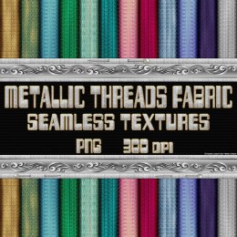 Metallic Threads Fabric Seamless Textures & PS Patterns (CU4CU)
