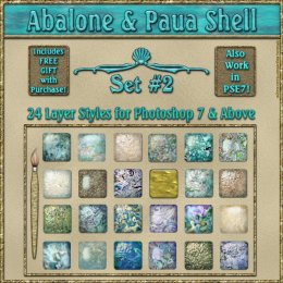 Abalone & Paua Shell PS Layer Styles Set #2 (CU4CU)