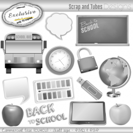 EXCLUSIVE ~ Grayscale School Templates 3