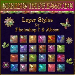 Spring Impressions Metallic PS Layer Styles (CU4CU)