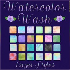 Watercolor Wash PS Layer Styles (CU4CU)