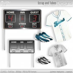 Grayscale Layered Baseball Templates 4