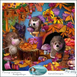 Funny Autumn Hedgehogs Kit (FS/PU)