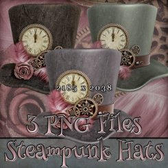 Steampunk Hats clipart (FS/CU)