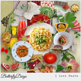 I Love Pasta Mini Kit by ButterflyDsign