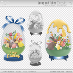 Layered Grayscale Egg Templates