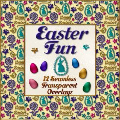 Easter Fun Seamless Transp. Overlay Templates Set #1 (CU4CU)