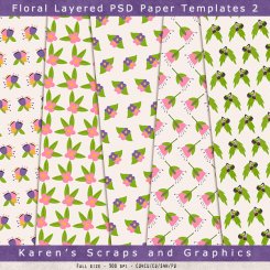 Floral Paper Layered Templates 2 (FS/CU4CU)