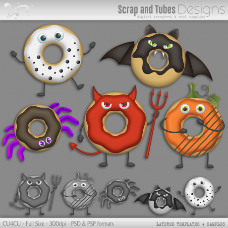 Spooky Donut Templates