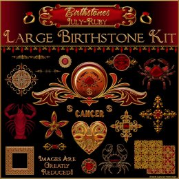 Birthstone Bling!: JULY-RUBY FULL Birthstone Kit (CU4CU)