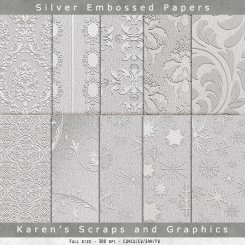 Silver Embossed Papers (FS/CU4CU)
