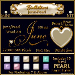 Bling! Mini Birthstones Kit-PS Styles-Pearl-June (CU4CU)