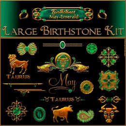 Birthstone Bling: May-Emerald FULL Birthstone Kit (CU4CU)