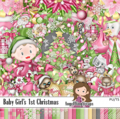 Baby Girl's 1st Christmas (FS/PU)