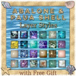 Abalone & Paua Shell PS Layer Styles Set #1 (CU4CU)
