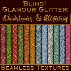 Bling! Glamour Glitter Holiday and Christmas Textures (CU4CU)