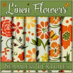 Linen Flowers Seamless Textures (CU4CU)