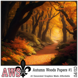 Autumn Woods Papers #1 (TS-CU) * Exclusive