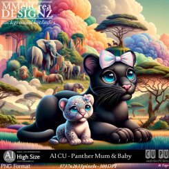 AI - CU Panther Mum & Baby (CU/PNG/HS)