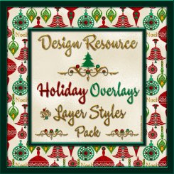 Holiday Seamless Overlays & PS Layer Styles Pack (CU4CU)