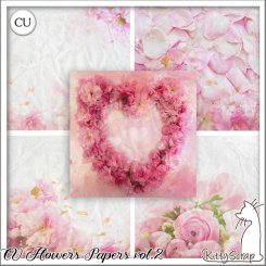 CU flowers papers vol.2 by KittyScrap