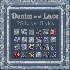 Denim and Lace PS Layer Styles (CU4CU)