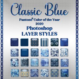 Classic Blue PS Layer Styles Variety (CU4CU)