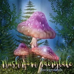 Mushroom Fairytale backgrounds (FS/CU)