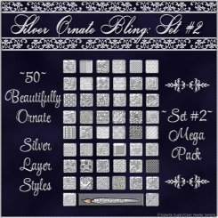 Bling! Silver Ornate Styles Set #2 Mega Pack (CU4CU)
