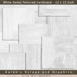 White Gesso Textured Cardboard (FS/CU4CU)