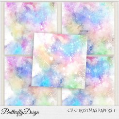 Christmas Papers 1 CU/PU by ButterflyDsign