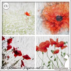 CU flowers papers vol.3 by kittyscrap