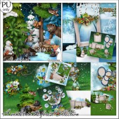 Collection a winter in the forest by kittyscrap