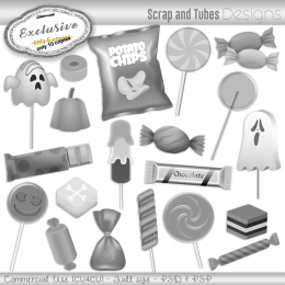 EXCLUSIVE ~ Grayscale Candy Templates 1