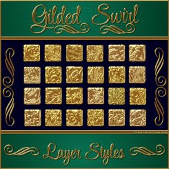 Gilded Swirls PS Layer Styles (CU4CU)