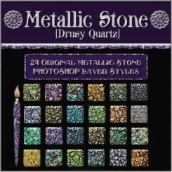 Metallic Stone Drusy Quartz PS Layer Styles (CU4CU)